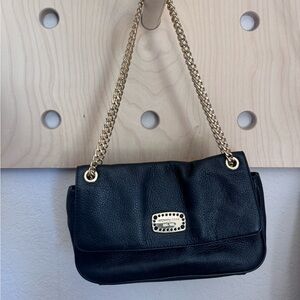 Michael Kors Black Shoulder Bag with Gold Chain